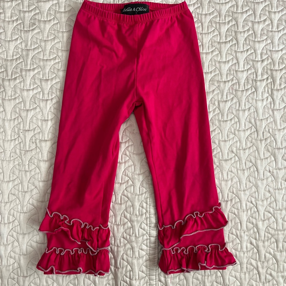 Bella & Chloe Ruffle Bottom pants - Size 3T